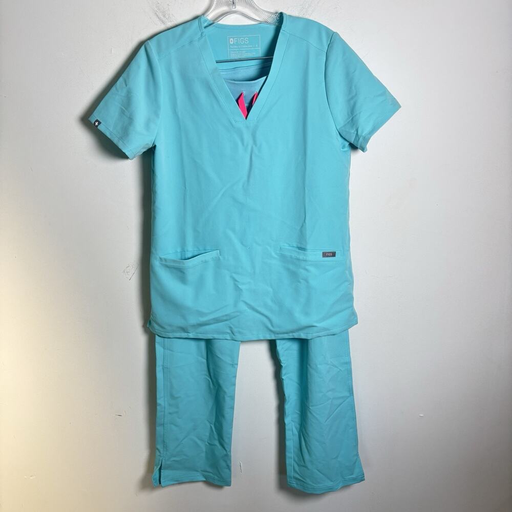 Figs Scrub Set Women’s Small Blue Technical Collection Medical Uniform